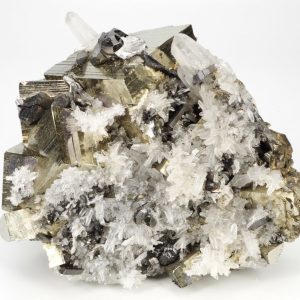 Quartz Pyrite Pérou 10x9cm (jpex7)
