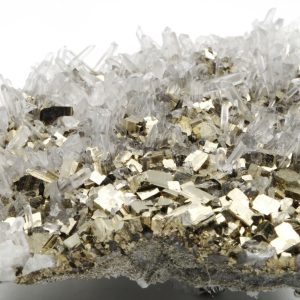 Pyrite Quartz Pérou 7x7.5cm (jpp16)