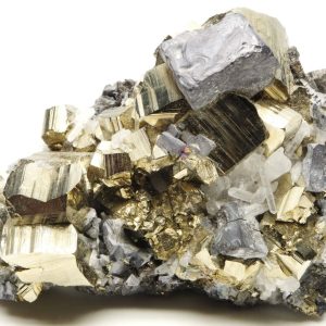 Pyrite Quartz  Galène Pérou 7x5cm (jpp4)