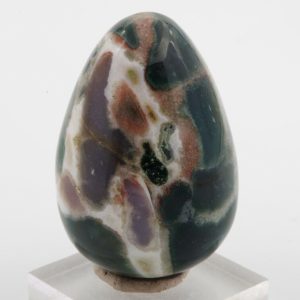 Jaspe vert graphique "oeuf" 4.5x3cm (jigo1)