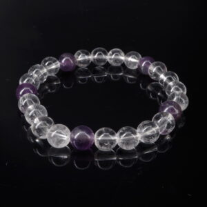 Cristal de roche, Améthyste "Bracelet 8mm"